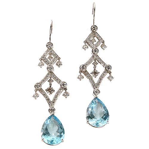 Vera Wang Double Diamond Earrings