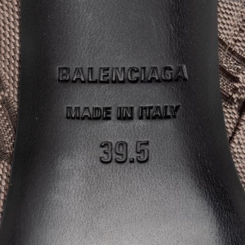 Balenciaga BB Monogram Canvas Knife Sock Boots - Size 9.5 / 39.5