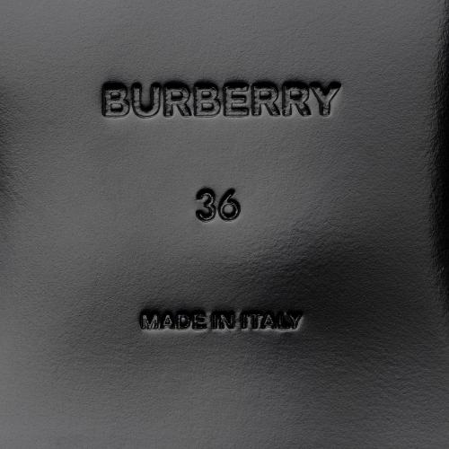 Burberry Leather TB Plaque Sandals - Size 6 / 36