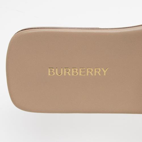 Burberry Leather TB Plaque Sandals - Size 7.5 / 37.5