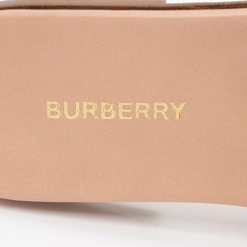Burberry Leather TB Plaque Sandals - Size 8 / 38