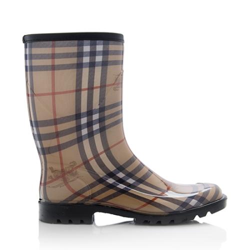 Burberry Nova Check Mid-Calf Rain Boots - Size 10 / 40 | [Brand: id=7, name= Burberry] Shoes | Bag Borrow or Steal