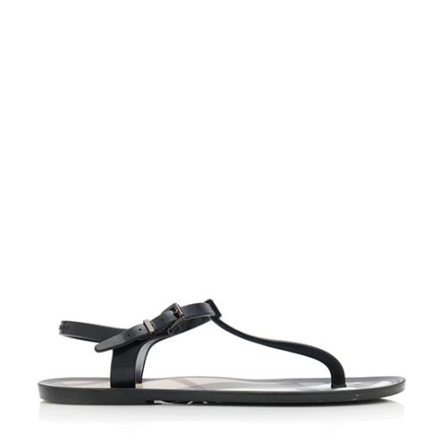 Burberry Rubber Thong Sandals - Size 10 / 40