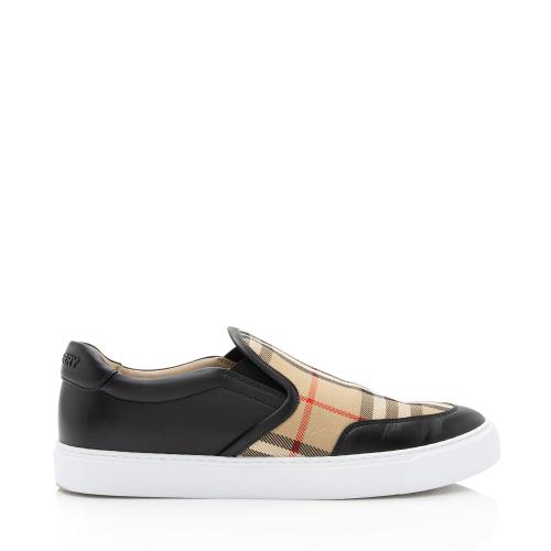 Burberry Vintage Check Salmond Slip On Sneakers - Size 9 / 39