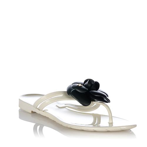 Chanel Camellia Thong Sandals - Size 9 / 39
