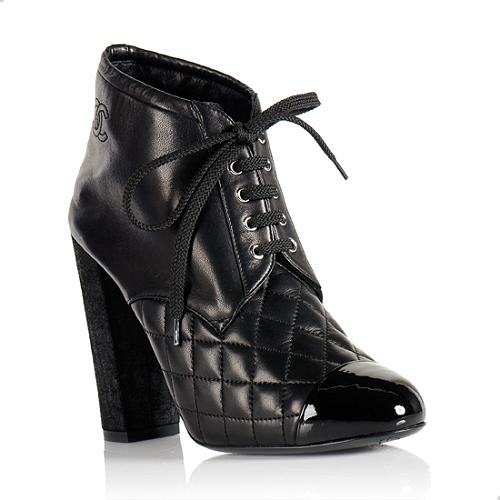 Chanel Lace Up Boots - Size 9 / 39