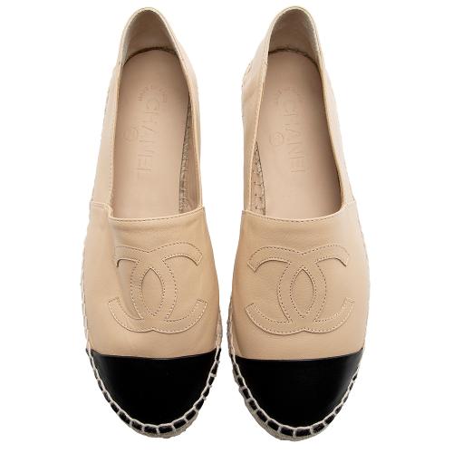 Chanel Lambskin CC Espadrilles - Size 8 / 38, Chanel Shoes