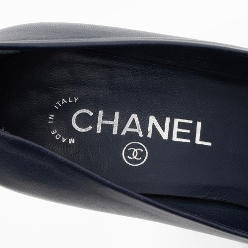 Chanel Leather CC Cap Toe Chain Platform Pumps - Size 10.5 C / 40.5 C - FINAL SALE