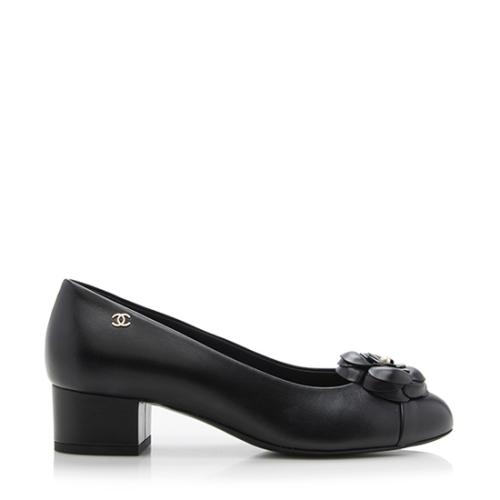 Chanel Leather Camellia Pumps - Size 6 / 36 | [Brand: id=198, name=Chanel]  Shoes | Bag Borrow or Steal