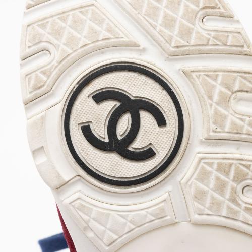 Chanel Leather Suede CC High Top Sneakers - Size 6.5 / 36.5