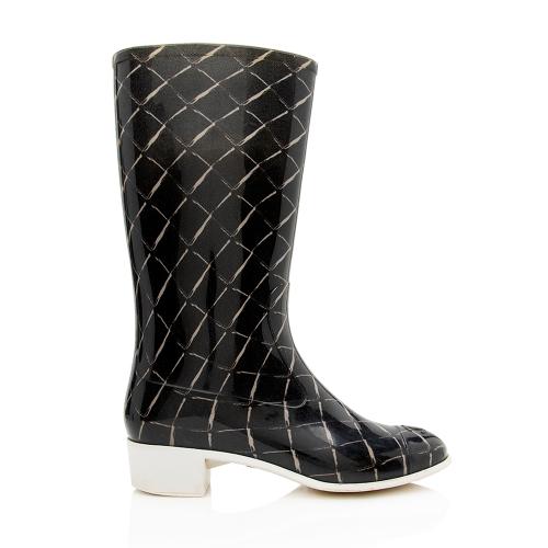 Chanel Quilted CC Rain Boots - Size 9 / 39, Chanel Shoes