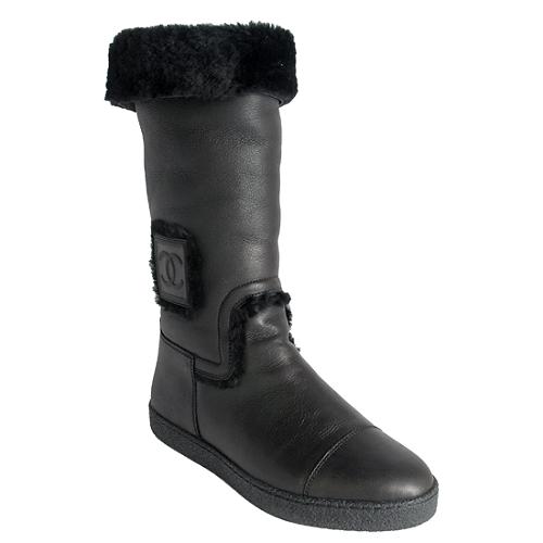 Chanel Shearling Boots - Size 9.5 / 39.5