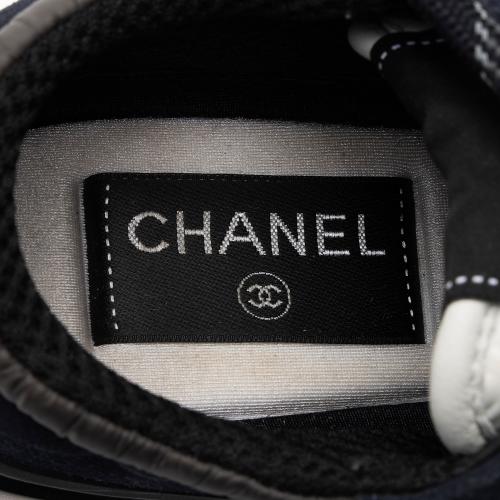 Used Chanel Black Suede CC Athletic Trainers