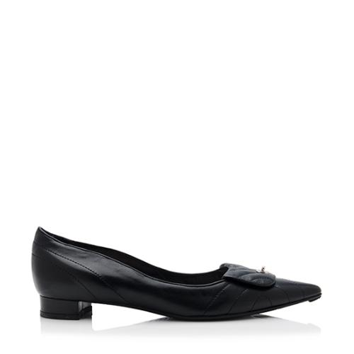Chanel Turnlock Pointed Toe Flats - Size 8 / 38