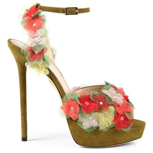 Charlotte Olympia Suede Bryony Platform Sandals - Size 6 / 36.5 - FINAL SALE