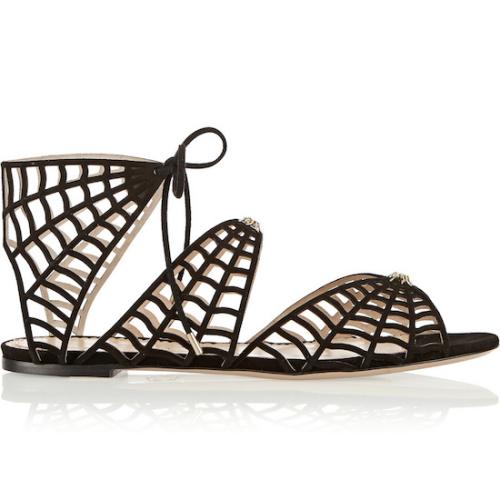 Charlotte Olympia Suede Miss Muffet Caged Sandals - Size 6.5 / 37 - FINAL SALE
