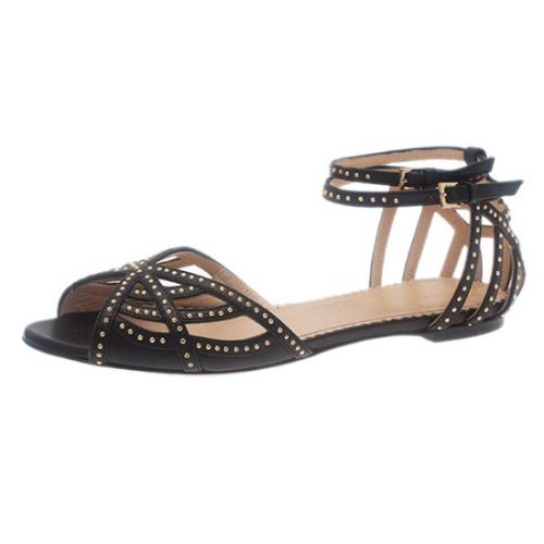 Charlotte Olympia Nappa Leather Miss Muffet Flat Sandals - Size 5.5 / 36 - FINAL SALE