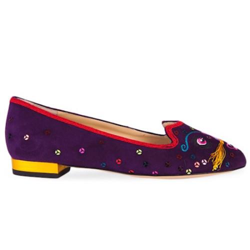 Charlotte Olympia Suede QIQI Flats - Size 5.5 / 36 - FINAL SALE