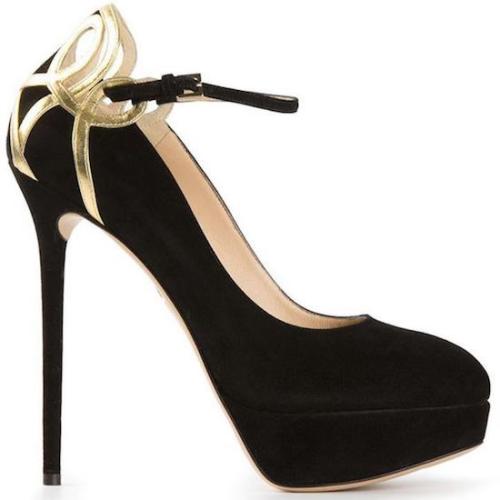 Charlotte Olympia Suede Sabrina Pumps - Size 5.5 / 36