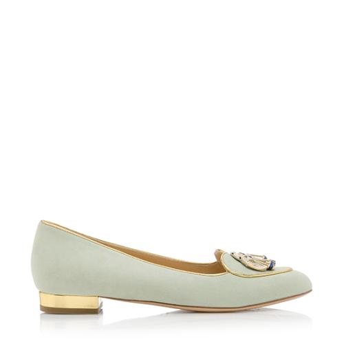 Charlotte Olympia Suede Libra Birthday Pumps - Size 9.5 / 39.5