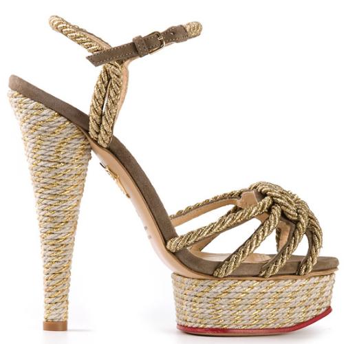 Charlotte Olympia Rope Tangled Platform Sandals - Size 5.5 / 36 - FINAL SALE
