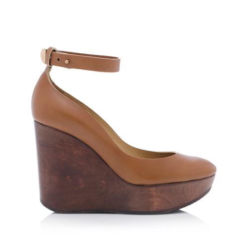 Chloe Ankle Strap Wedges - Size 7 / 37