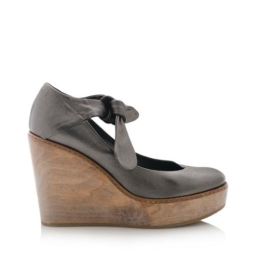 Chloe Ankle Tie Wedges - Size 7 / 37