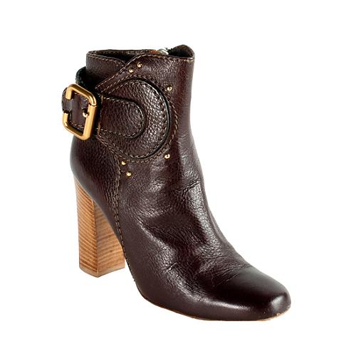 Chloe Leather Paddington Ankle Boots - Size 8 / 38