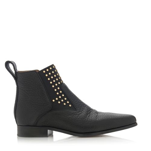 Chloe Leather Studded Chelsea Booties - Size 7.5 / 37.5