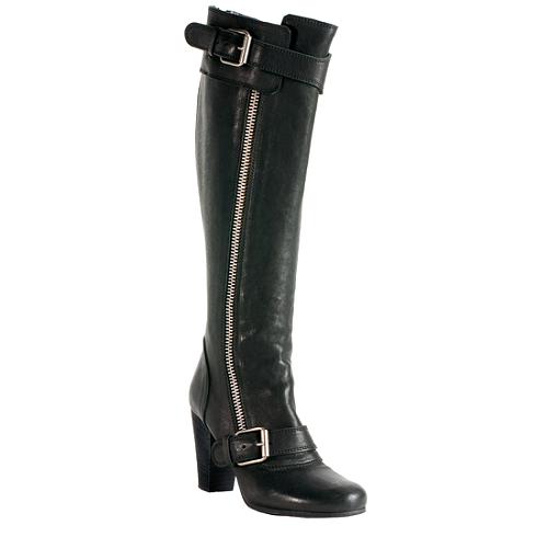 Chloe Motorcycle Knee-High Boots - Size 6.5 / 36.5