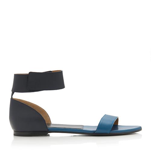 Chloe Two-Tone Nappa Leather Gala Sandals - Size 7 / 37