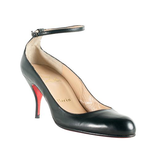 Christian Louboutin Leather Ankle Strap Pumps - Size 10.5 / 40.5