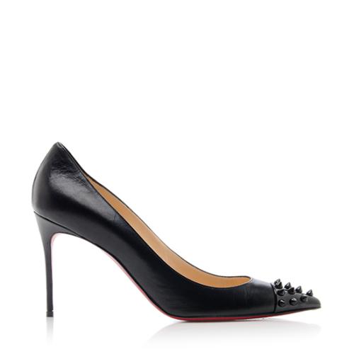 Christian Louboutin Leather Geo Spiked Pumps - Size 9 / 39