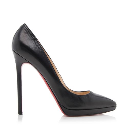 Christian Louboutin Leather Pigalle Plato Pumps - Size 9.5 / 39.5