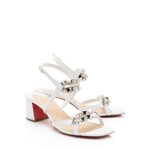 Christian Louboutin Leather Studded Galerietta 55 Sandals Size