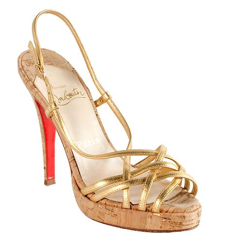 Christian Louboutin Night Cage Zeppa Sandals - Size 6.5 / 36.5