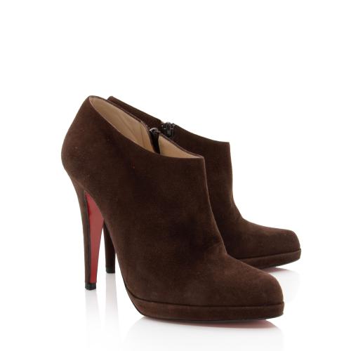 Christian Louboutin Suede Ankle Boots - Size 7 / 37