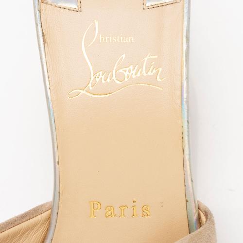 Christian Louboutin Suede Crystal Dear Home 55 Sandals - Size 8 / 38