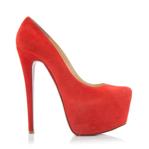 Christian Louboutin Suede Daffodile Pumps - Size 7.5 / 37.5