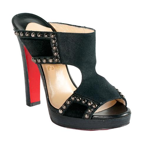 Christian Louboutin Suede Hassaneta Sandals - Size 7.5 / 37.5
