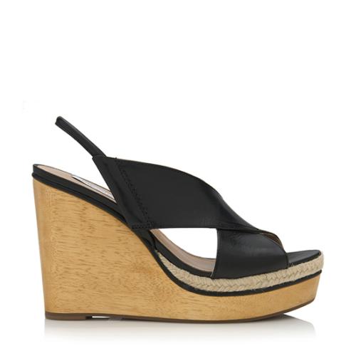 Diane Von Furstenberg Gladys Criss Cross Wedge Sandals - Size 7.5 - FINAL SALE
