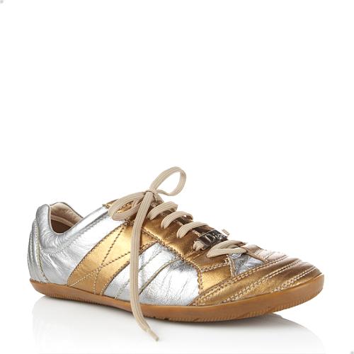 Dior Metallic Low Top Sneakers - Size 9 / 39