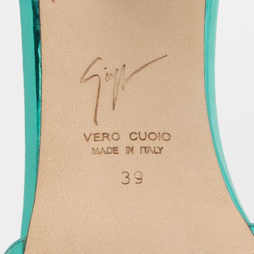 Giuseppe Zanotti Metallic Leather Kellan Sandals - Size 9 / 39