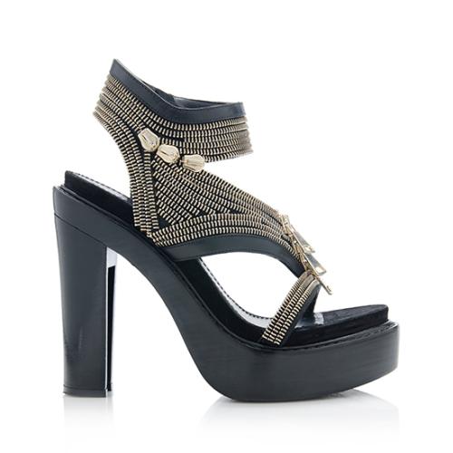 Givenchy Zipper Platform Sandals - Size 10 / 40
