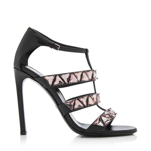Gucci Crystal Triple Band Sandals - Size 8.5 / 38.5