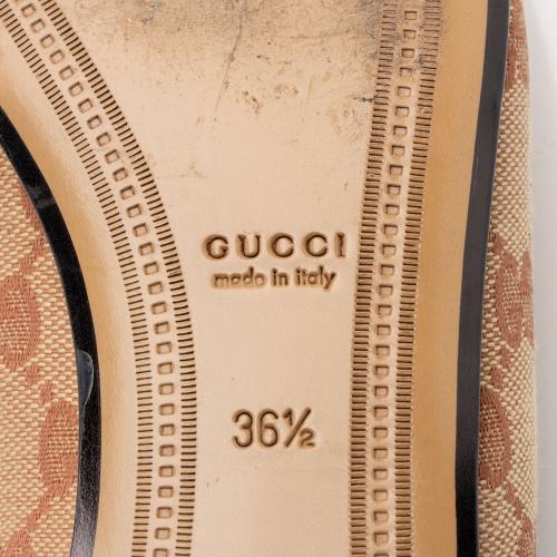 Gucci GG Canvas Horsebit Jordaan Loafers - Size 6.5 / 36.5