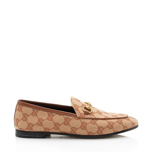 Gucci GG Canvas Horsebit Jordaan Loafers - Size 6.5 / 36.5