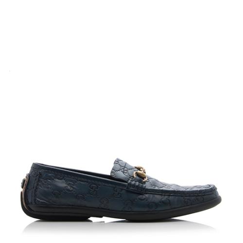 Gucci Guccissima Leather Moccassin Loafers Size - 9 / 39