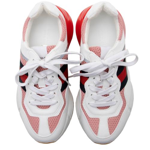 Gucci Lavaredo Eco-Fabric Web Rhyton Sneakers - Size 6 / 36