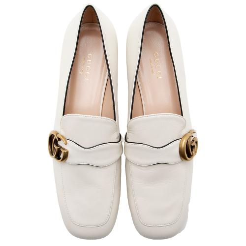 Gucci Leather GG Marmont Loafers - Size 7.5 / 37.5, Gucci Shoes